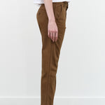 Designer Brand Amo Denim Easy Trouser Relaxed Crop Straight Pant in Walnut Brown