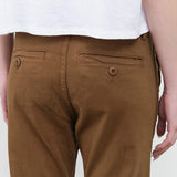 Easy Trouser Relaxed Crop Straight Pant by Designer Brand Amo Denim in Walnut Brown 