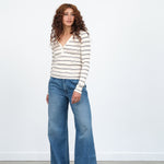 Amo Denim Edith Wide Leg Trouser in Romance