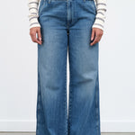 Edith Wide Leg by Amo Denim Trouser in Romance