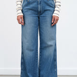 Edith Wide Leg by Amo Denim Trouser in Romance