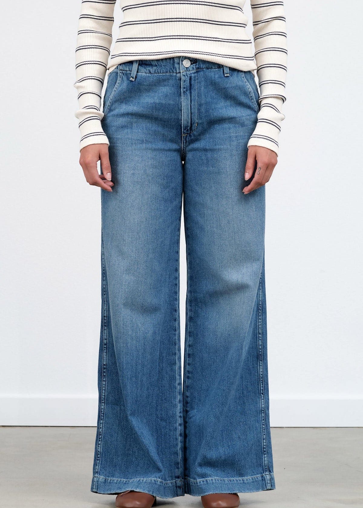 Amo Denim Apparel Womens Denim Edith Wide Leg Trouser