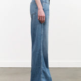 Amo Denim Designer Brand High Waisted Faith Flare Jean in Maverick Blue Wash