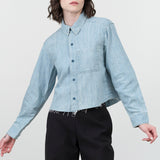 Amo Denim Ida Crop Shirt in Scorcher