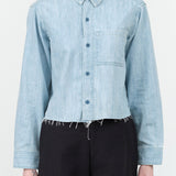 Ida Crop Shirt by Amo Denim in Scorcher