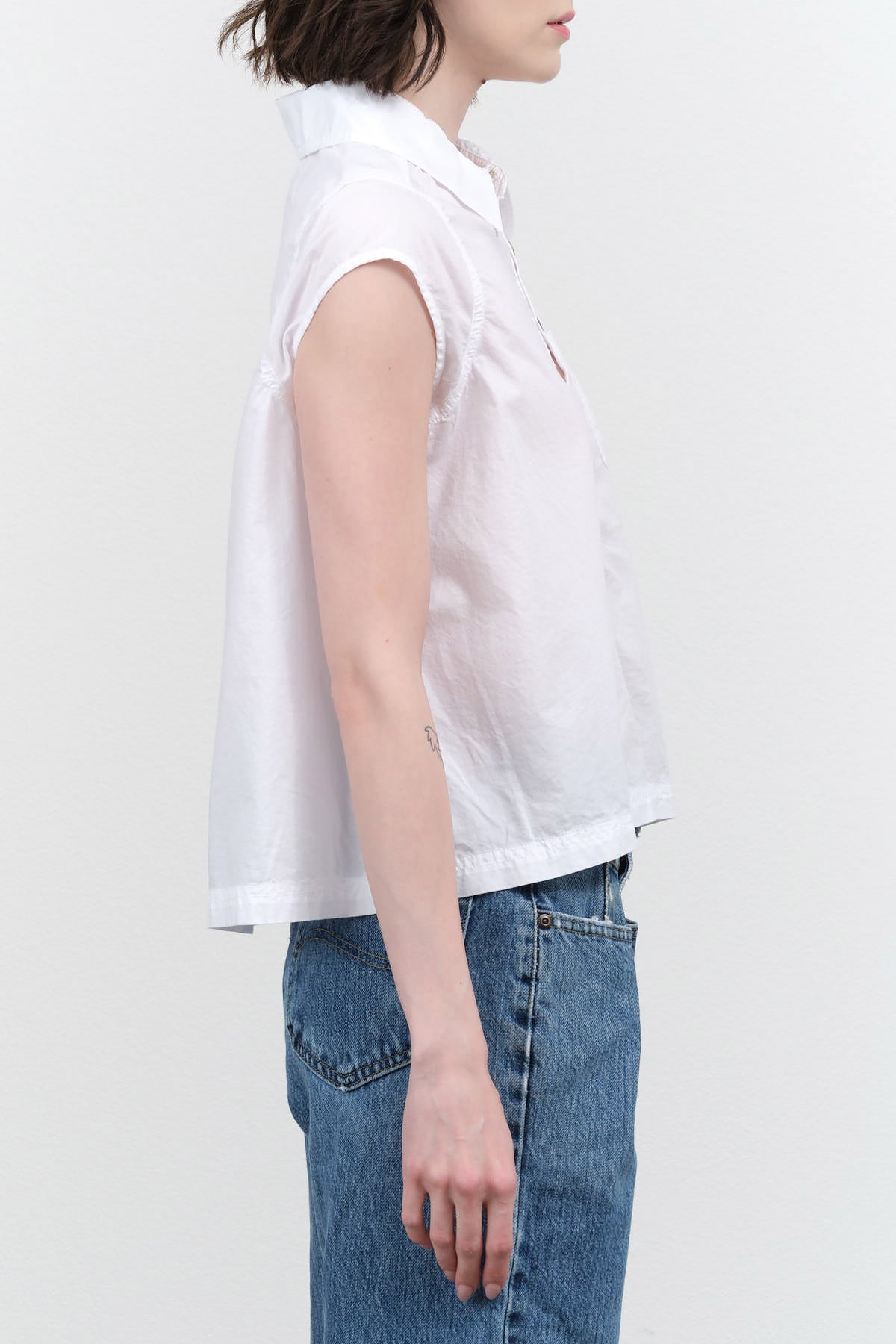 White Jacquiline Shirt by Amo Denim
