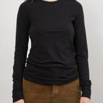 Front of L/S Sweet Tee in Black