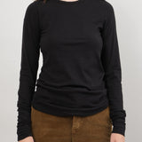 Front of L/S Sweet Tee in Black