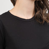 Neckline on L/S Sweet Tee in Black