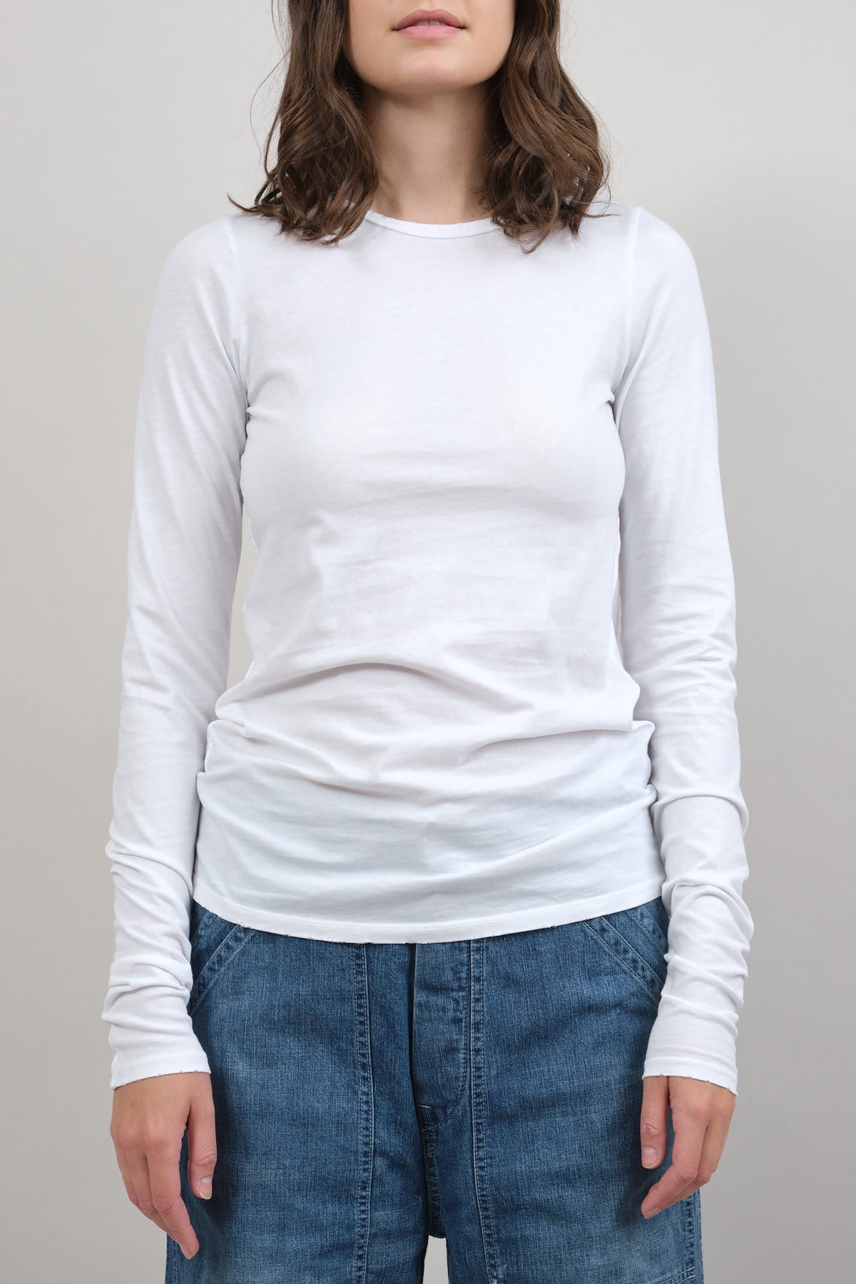 Front of L/S Sweet Tee in White