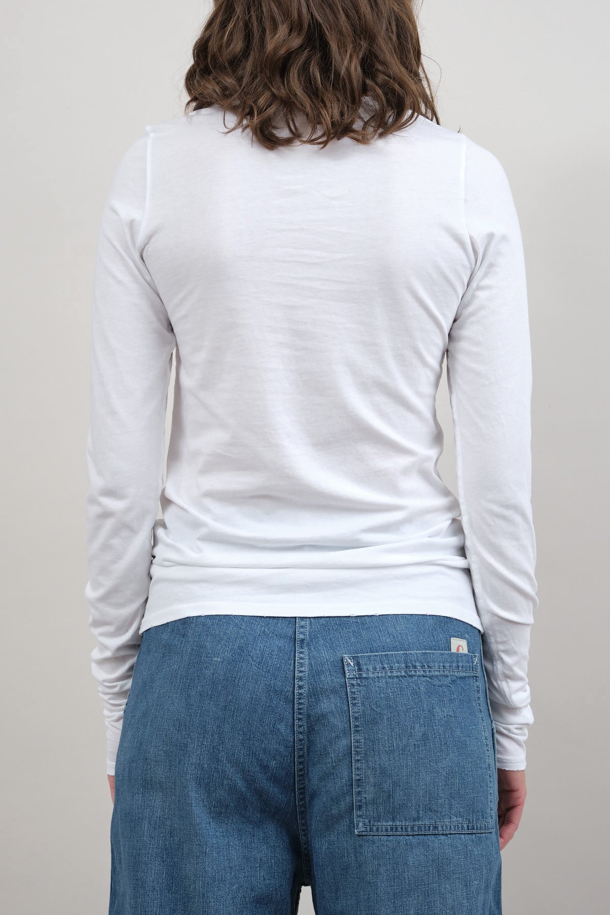 Back of L/S Sweet Tee in White
