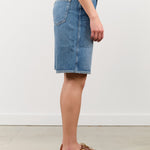 Amo Denim Brand Long Laura Short in Offbeat Blue Jean