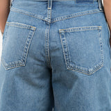 Long Laura Short in Offbeat Blue Jean by Amo Denim Brand 