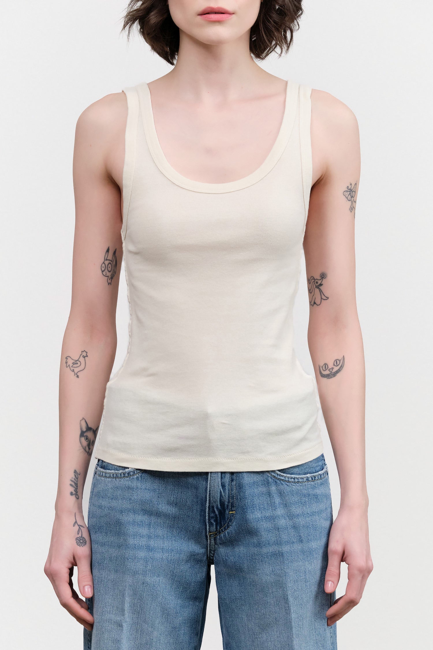 Layering Tank by Amo Denim in Bone