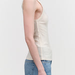 Amo Denim Layering Tank Top Sleeveless in Bone White