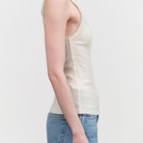 Amo Denim Layering Tank Top Sleeveless in Bone White