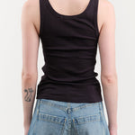 Amo Denim Apparel Womens Tees Layering Tank in Vintage Black