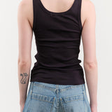 Amo Denim Apparel Womens Tees Layering Tank in Vintage Black