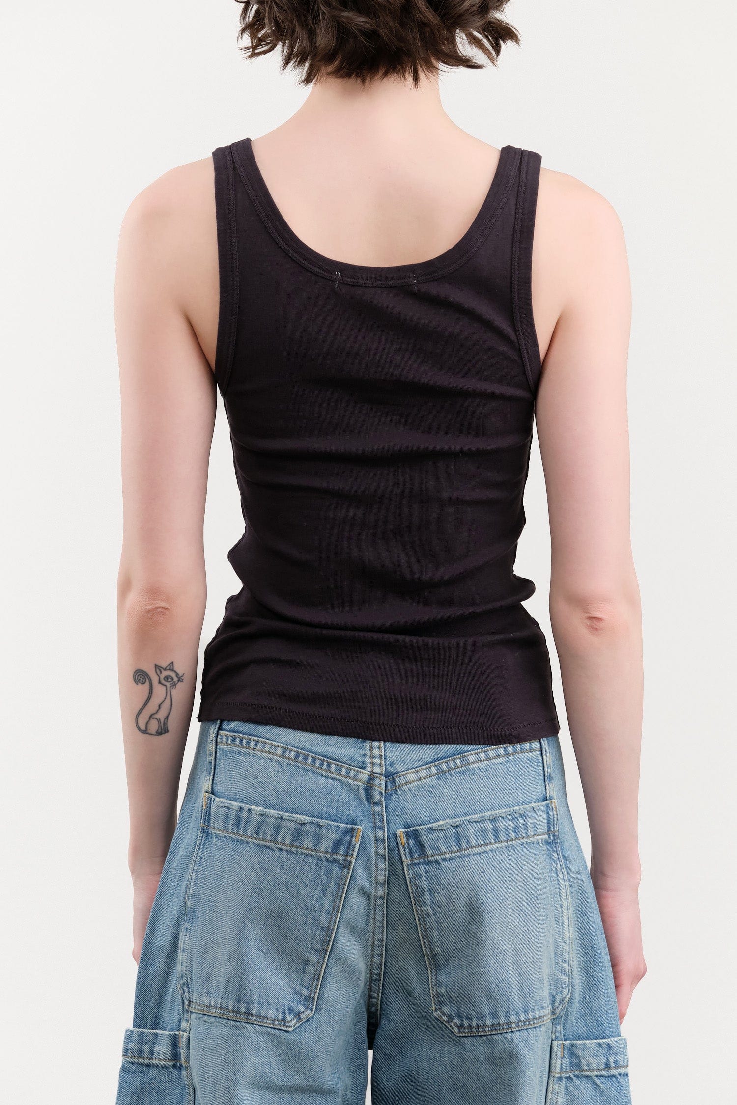 Amo Denim Apparel Womens Tees Layering Tank in Vintage Black