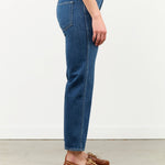 Amo Denim Brand Straight Leg Libby Jean in Mastermind Blue Wash