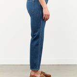 Amo Denim Brand Straight Leg Libby Jean in Mastermind Blue Wash