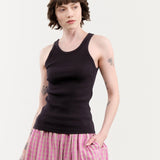 Amo Denim Apparel Womens Tees Long Rib Tank in Vintage Black