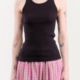 Amo Denim Apparel Womens Tees Long Rib Tank in Vintage Black