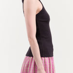 Amo Denim Apparel Womens Tees Long Rib Tank in Vintage Black