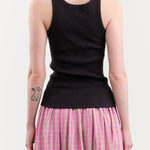 Amo Denim Apparel Womens Tees Long Rib Tank in Vintage Black