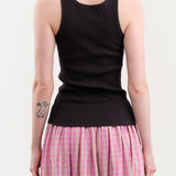 Amo Denim Apparel Womens Tees Long Rib Tank in Vintage Black
