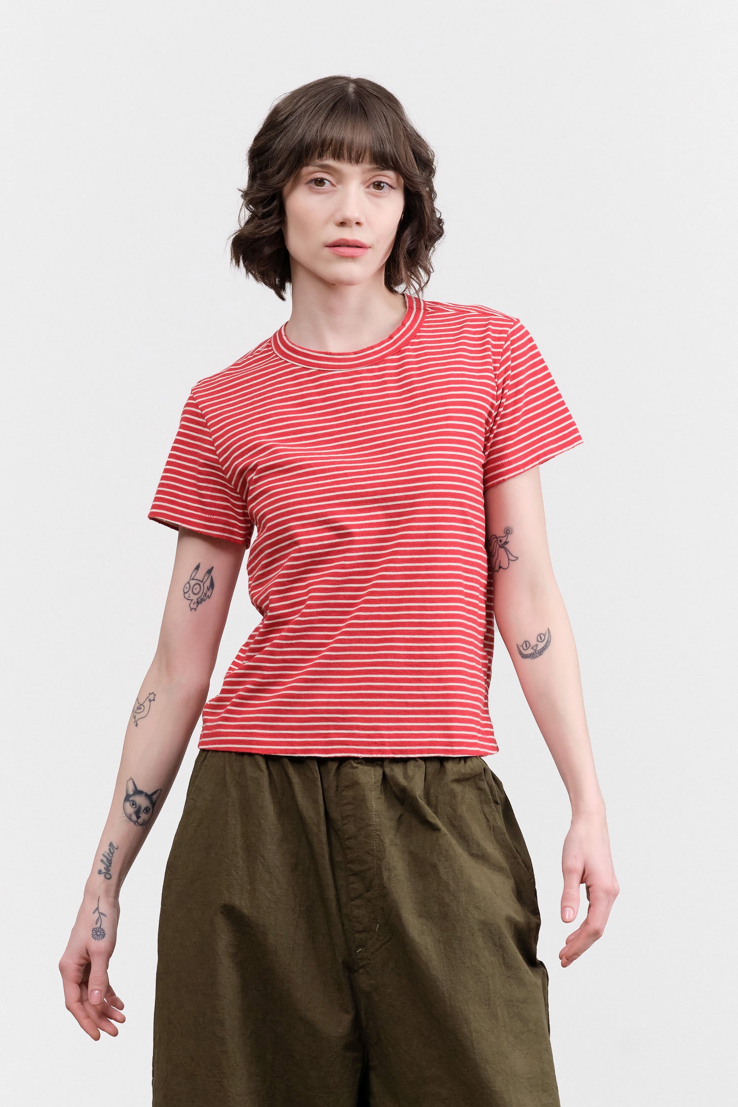 Amo Denim Love Tee in Cherry/Natural