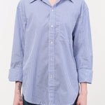 Amo Denim Apparel Womens Blouses Ruth Oversized Shirt in Blue Multi Stripe