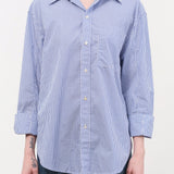 Amo Denim Apparel Womens Blouses Ruth Oversized Shirt in Blue Multi Stripe