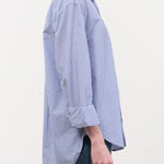 Amo Denim Apparel Womens Blouses Ruth Oversized Shirt in Blue Multi Stripe