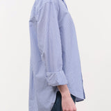 Amo Denim Apparel Womens Blouses Ruth Oversized Shirt in Blue Multi Stripe