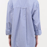 Amo Denim Apparel Womens Blouses Ruth Oversized Shirt in Blue Multi Stripe