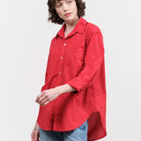 Amo Denim Ruth Oversized Shirt in Cherry