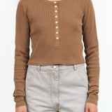 Sassy Henley by Amo Denim in Walnut