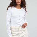 Amo Denim Sassy Henley in White