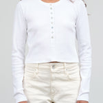 Sassy Henley by Amo Denim in White