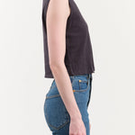 Amo Denim Apparel Womens Tees Sleeveless Babe Tee in Vintage Black