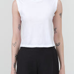 Sleeveless Babe Tee by Amo Denim in White