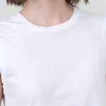 White Sleeveless Babe Tee by Amo Denim