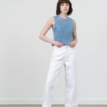 Amo Denim Sonia Cuffed Jean in Alabaster