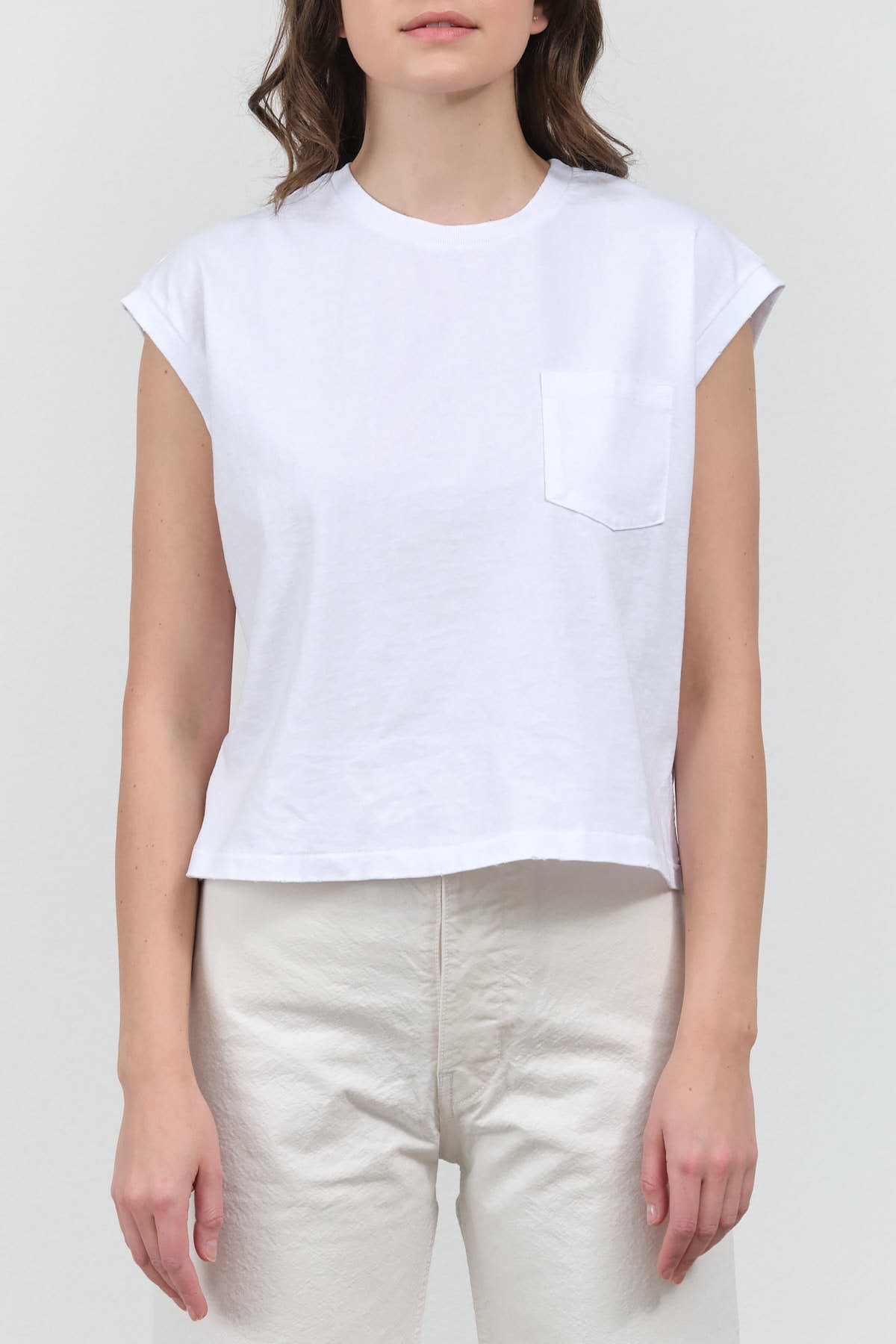 Front view of Sunny Cap Tee in White