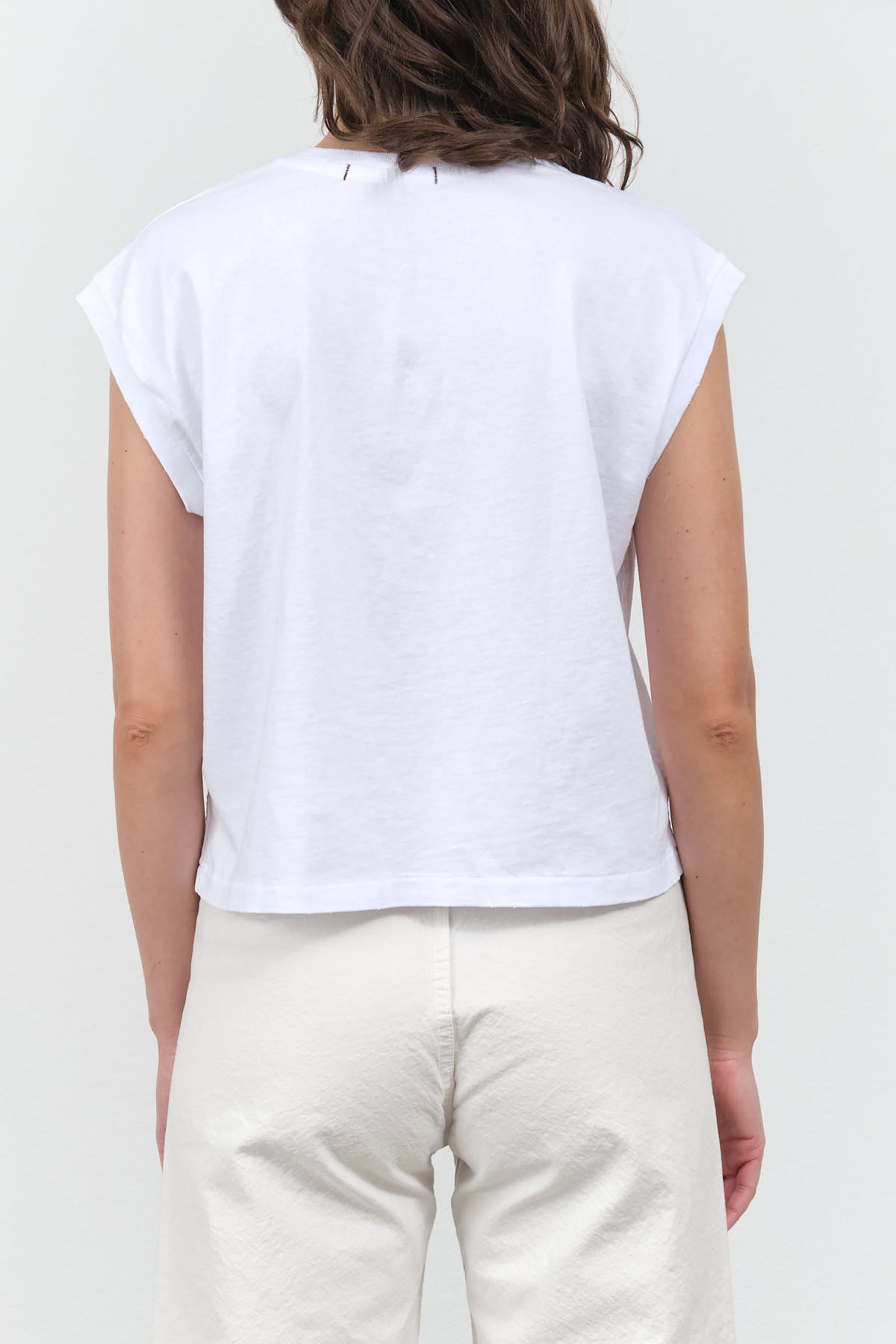 Back view of Sunny Cap Tee in White