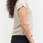 Side view of Sweetness V-Neck Tee in Pumice
