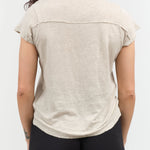 Back view of Sweetness V-Neck Tee in Pumice