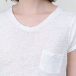 White Sweetness V Neck Tee by Amo Denim