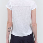 Back view of Sweetness V-Neck Tee in White